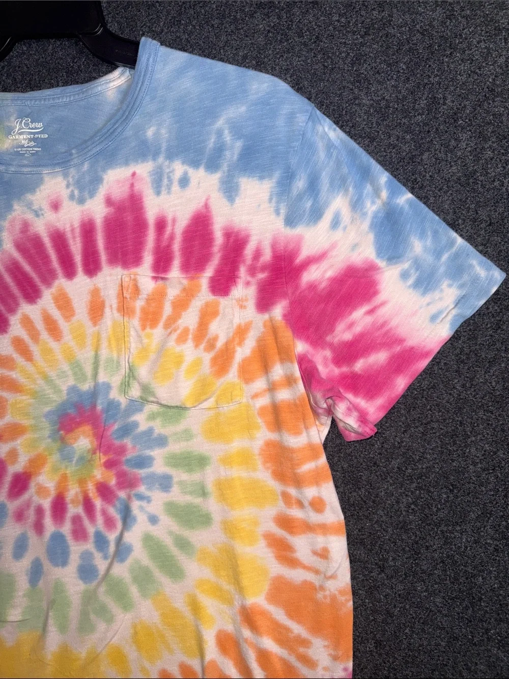 J. Crew Women's Multicolor Tie-Dye Short Sleeve Pocket Tee